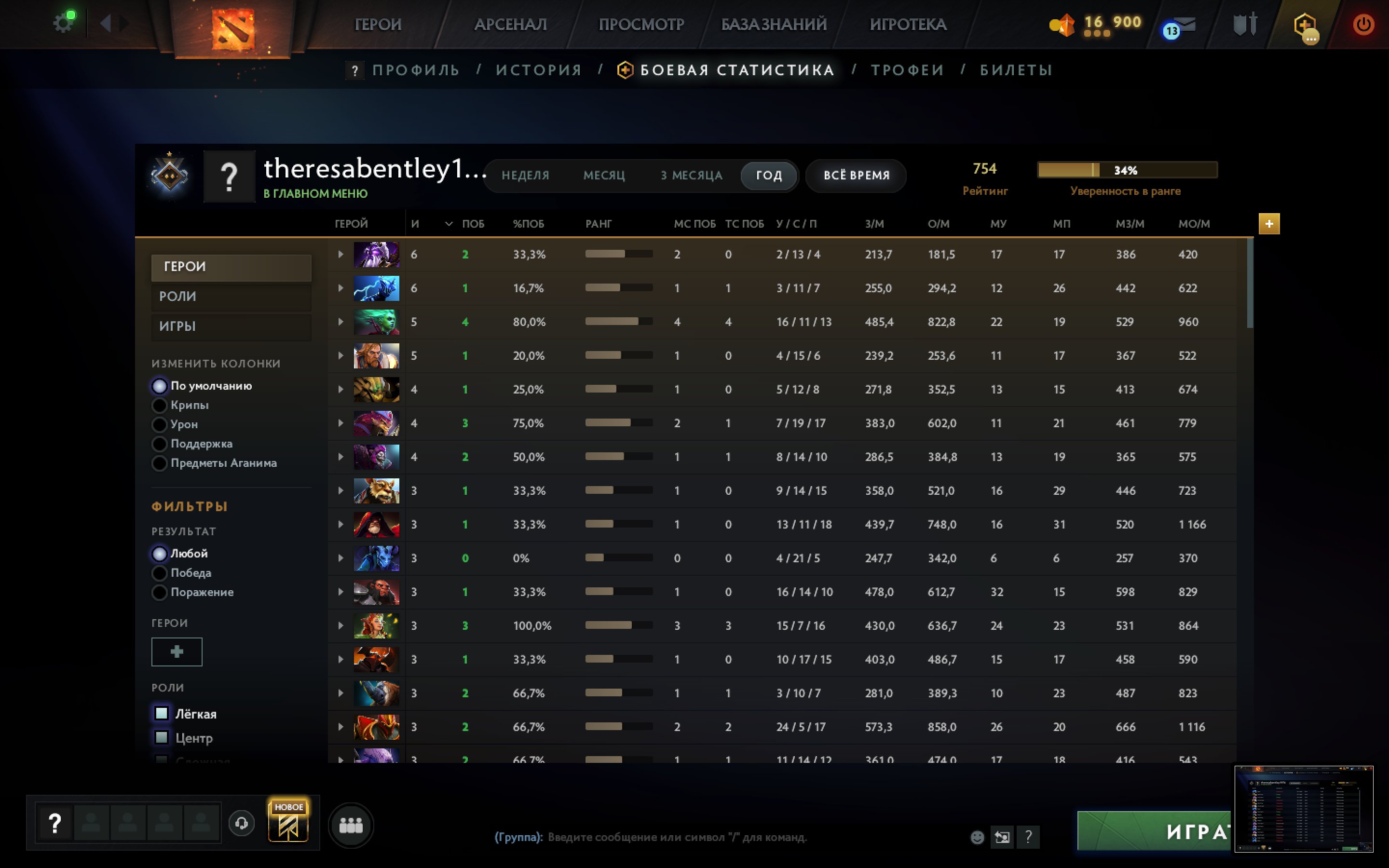 🏅 MMR 750 | 🕒 350 hours | 🛡 10750