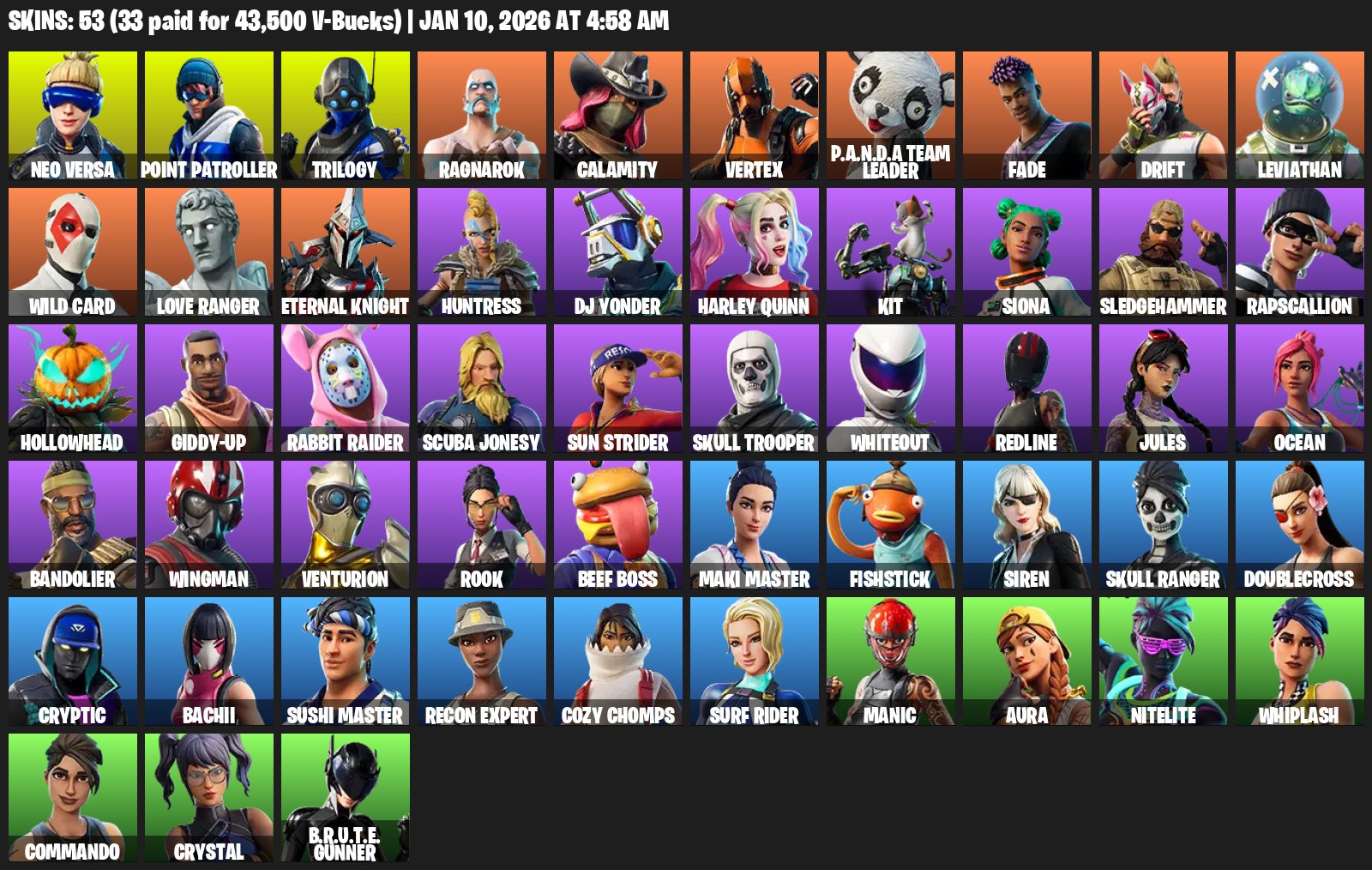 🎨 53 skins | 🌟 Fortnite account