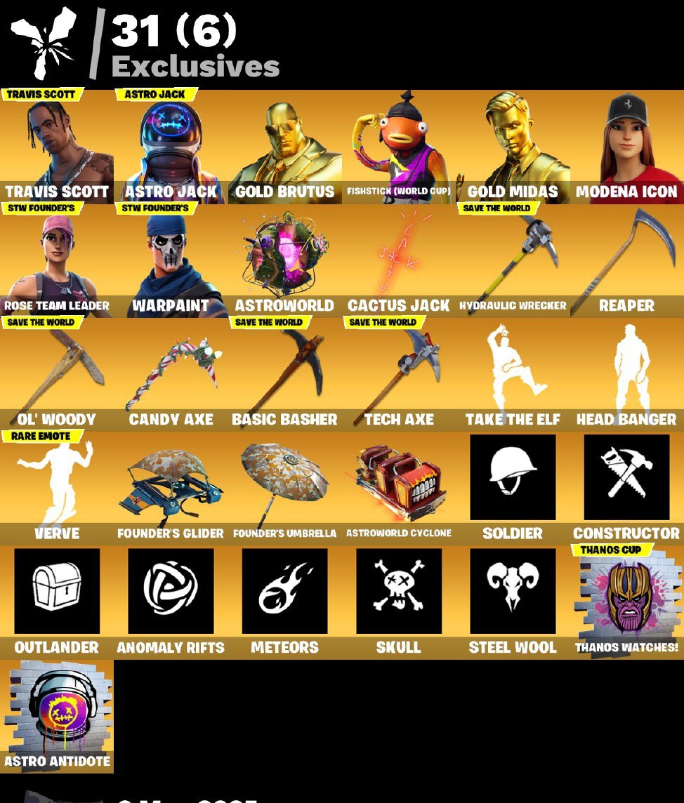 💥 125 skins | OG STW | Travis Scott | Fishstick (World Cup)