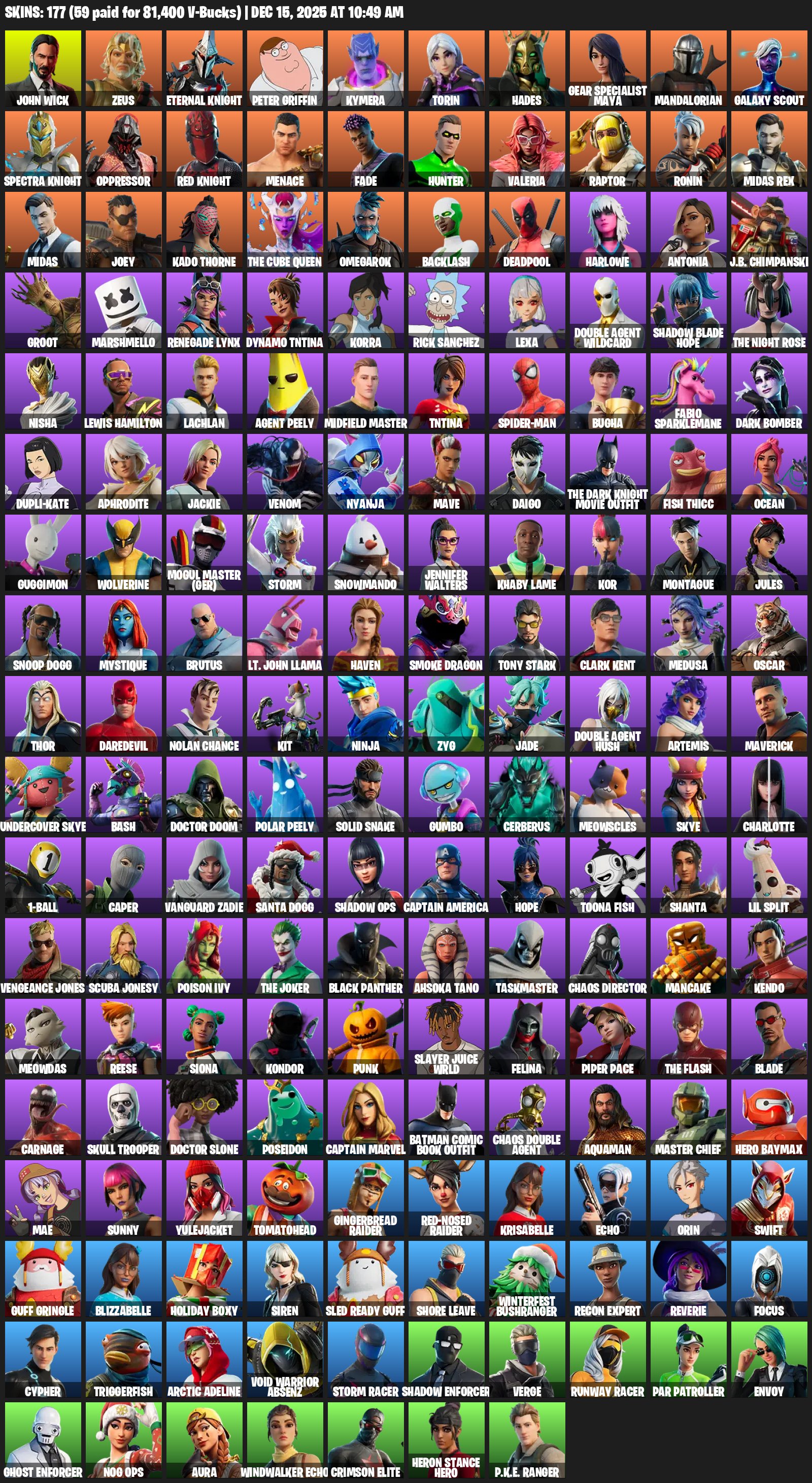 🎨 177 скінів | 🌟 Fortnite акаунт