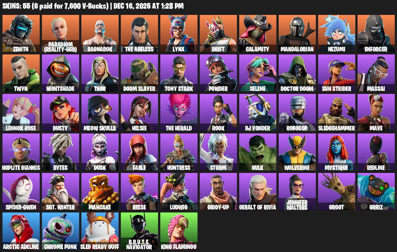 🎨 55 скінів | 🌟 Fortnite акаунт