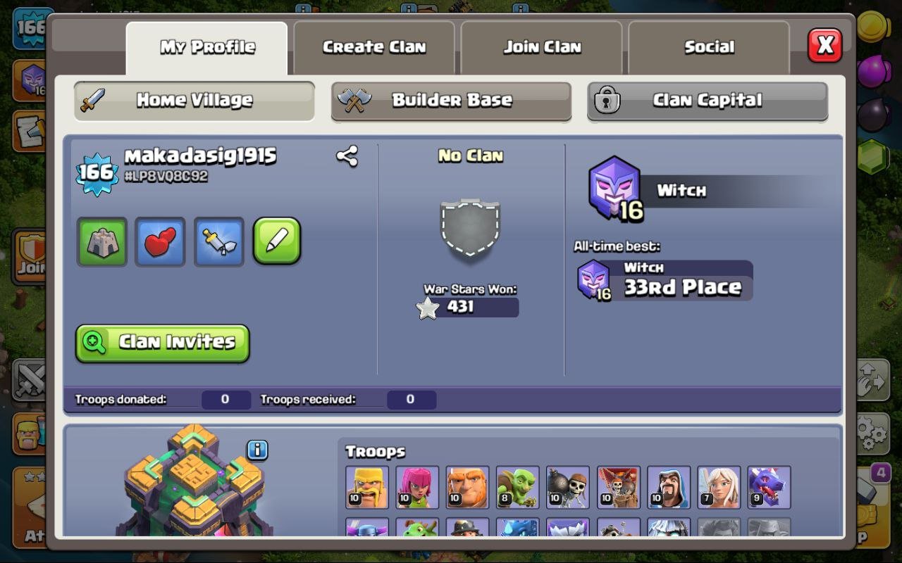 🏰 Clash of Clans акаунт | Ратуша 14 рівень | Рівень 166