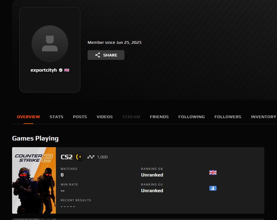 🎮 CS Prime | 💪 FACEIT LVL 4 | 🕒 Ready for Matches