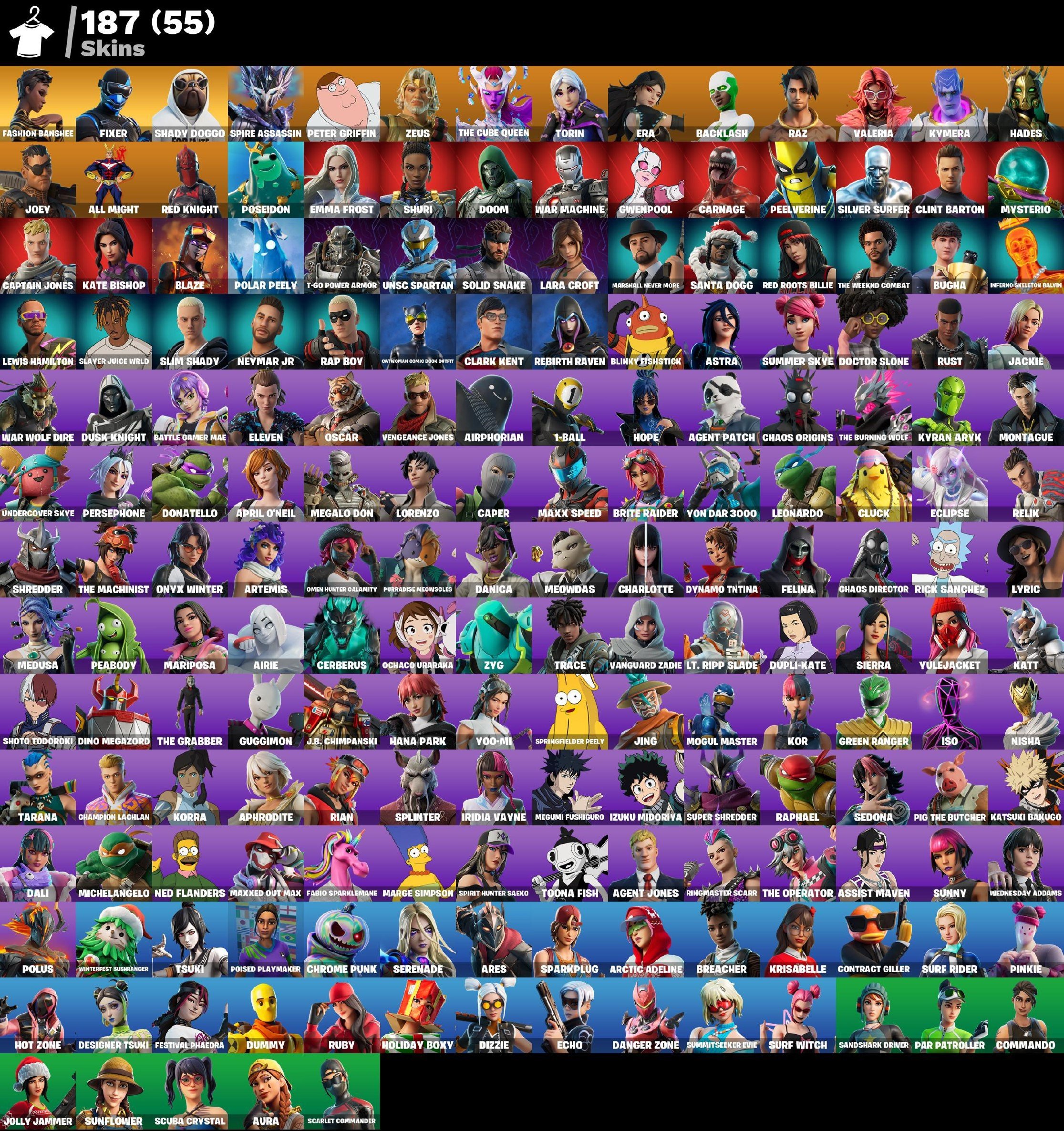 🎨 187 скінів | 🌟 Fortnite акаунт
