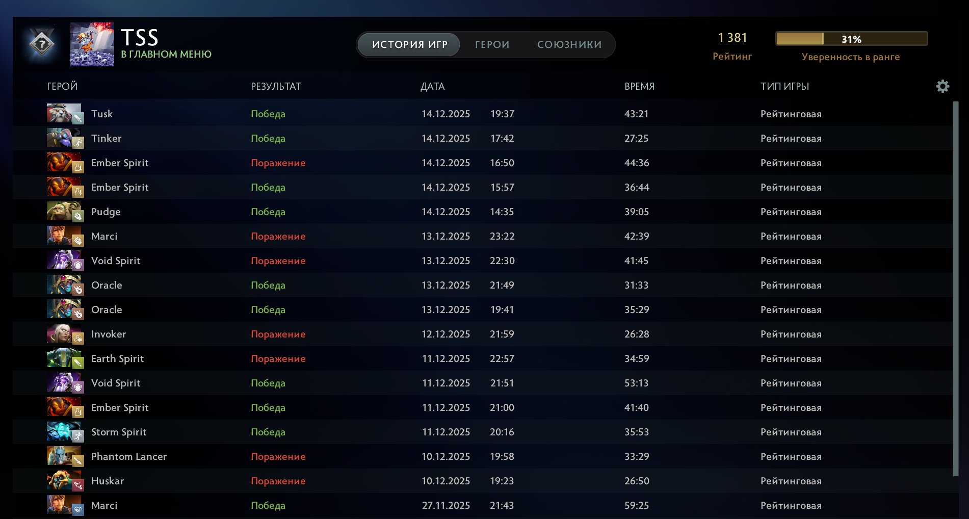 🏅 MMR 1381 | 🕒 173 hours | 🛡 11200