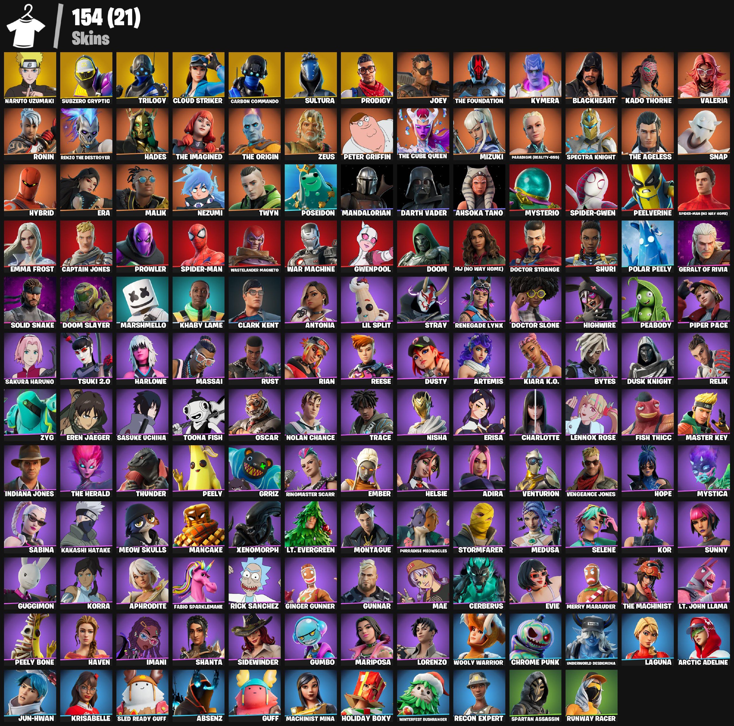 🎨 154 skins | 🌟 Fortnite account