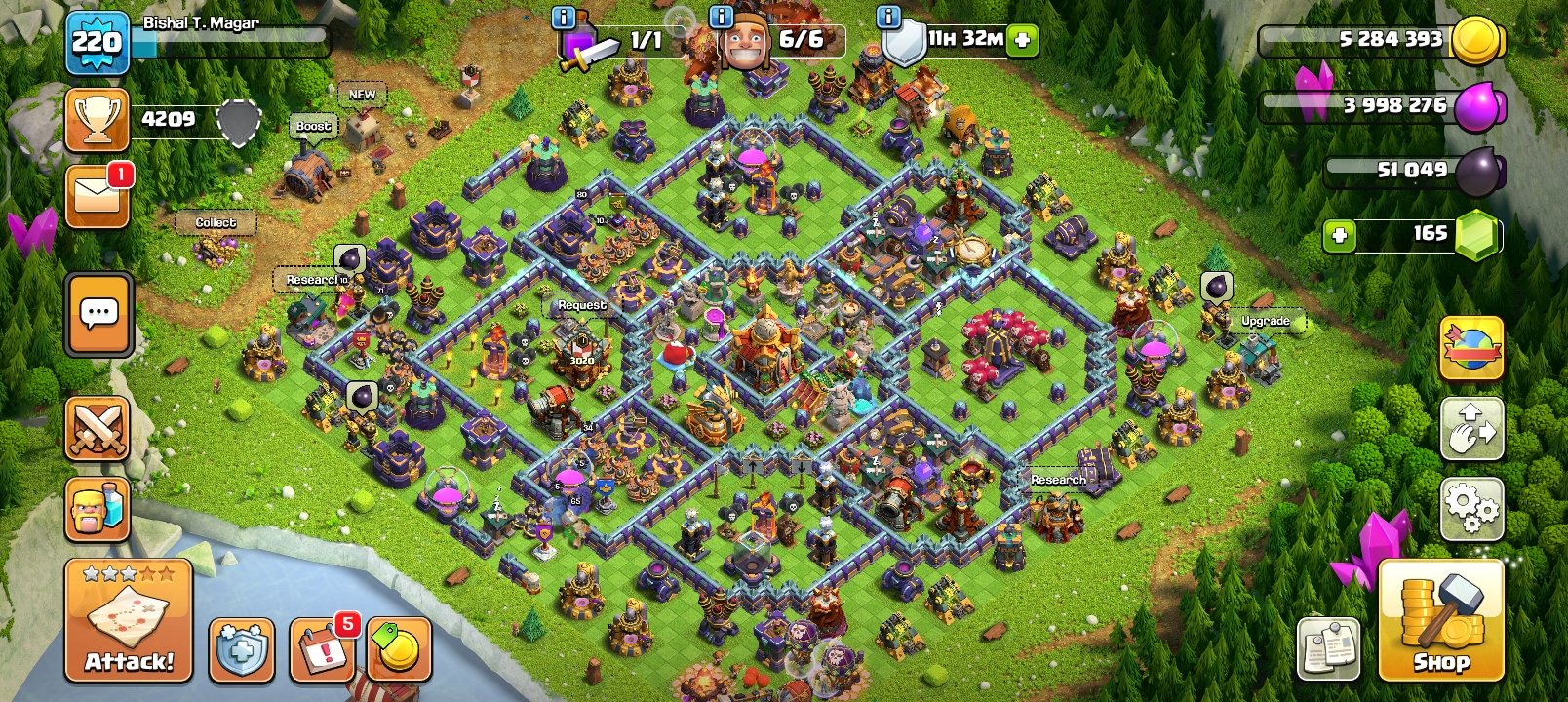 🏰 Clash of Clans акаунт | Ратуша 16 рівень | Рівень 220