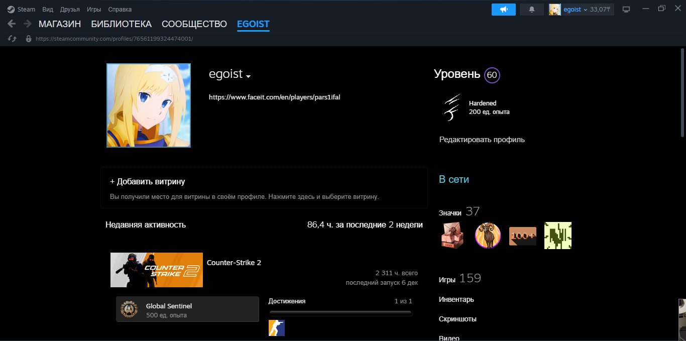 🏆 FACEIT LVL 10 | 🎯 ELO 2310 | 🕒 159 hours — Ready for Ranked Matches