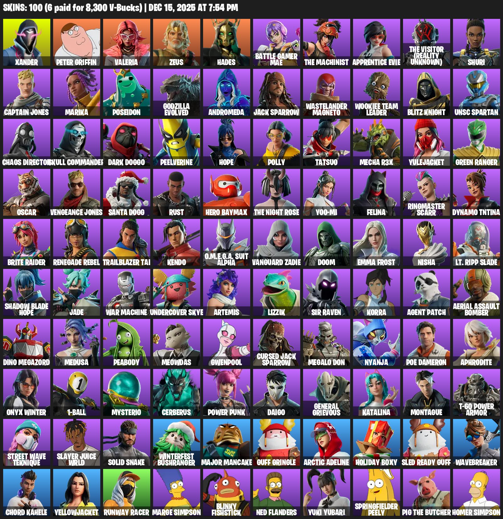 🎨 126 skins | 🌟 Fortnite account
