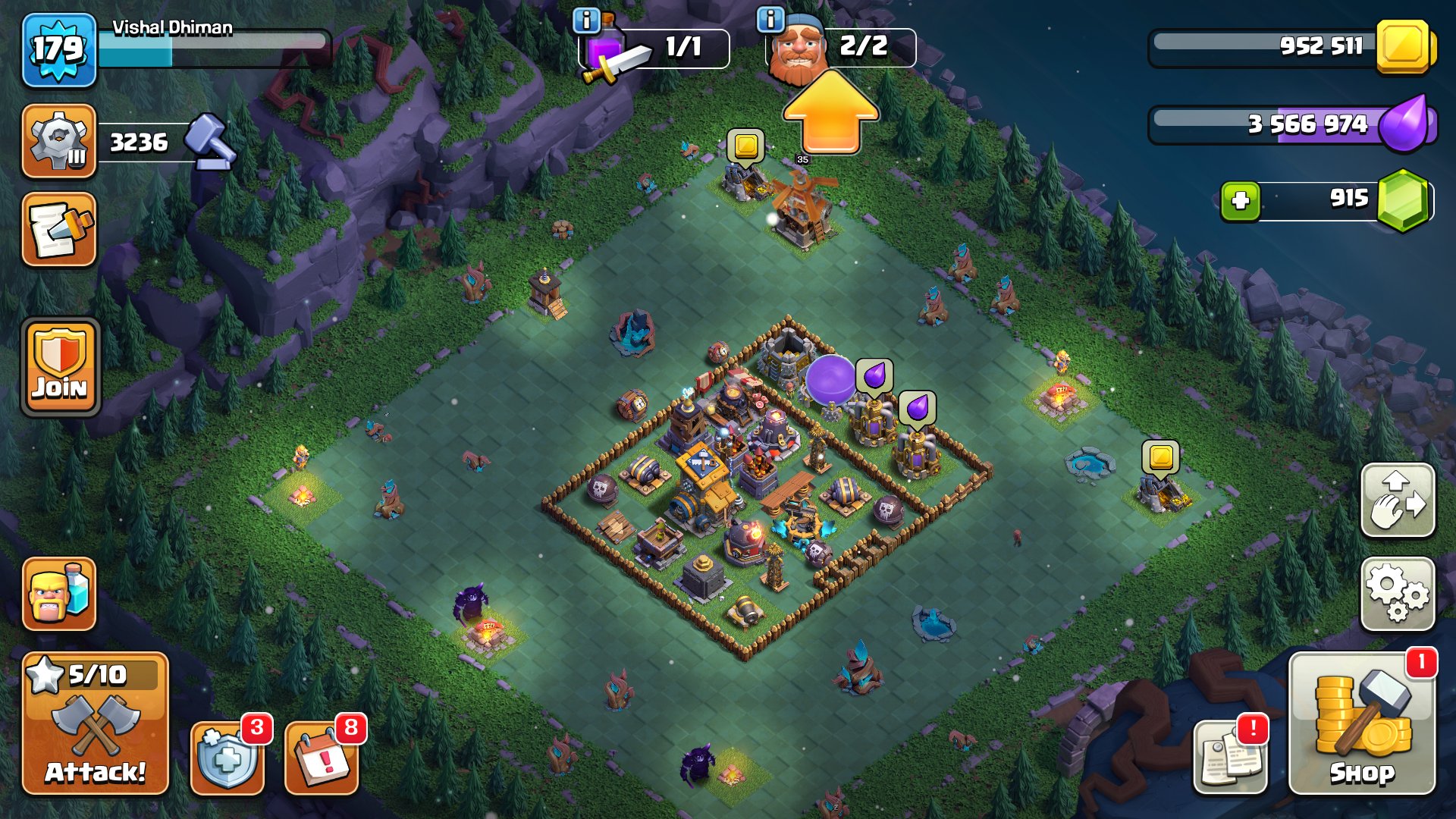 🏰 Clash of Clans акаунт | Ратуша 16 рівня | Рівень 175