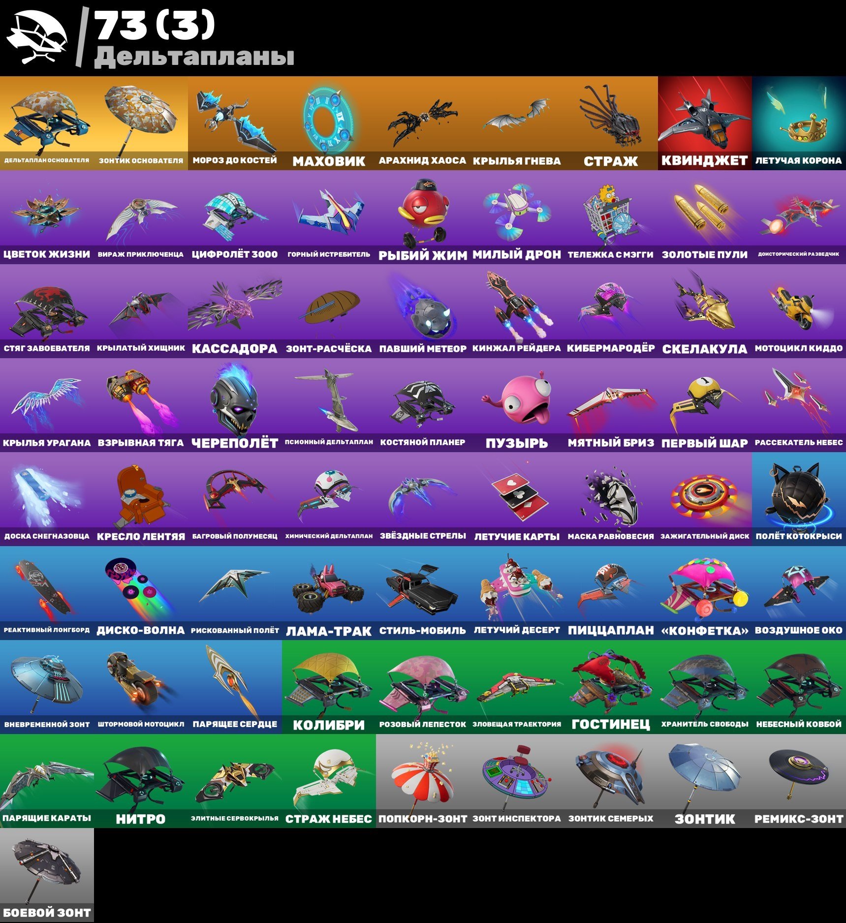 🎨 72 скина | 🌟 Fortnite аккаунт