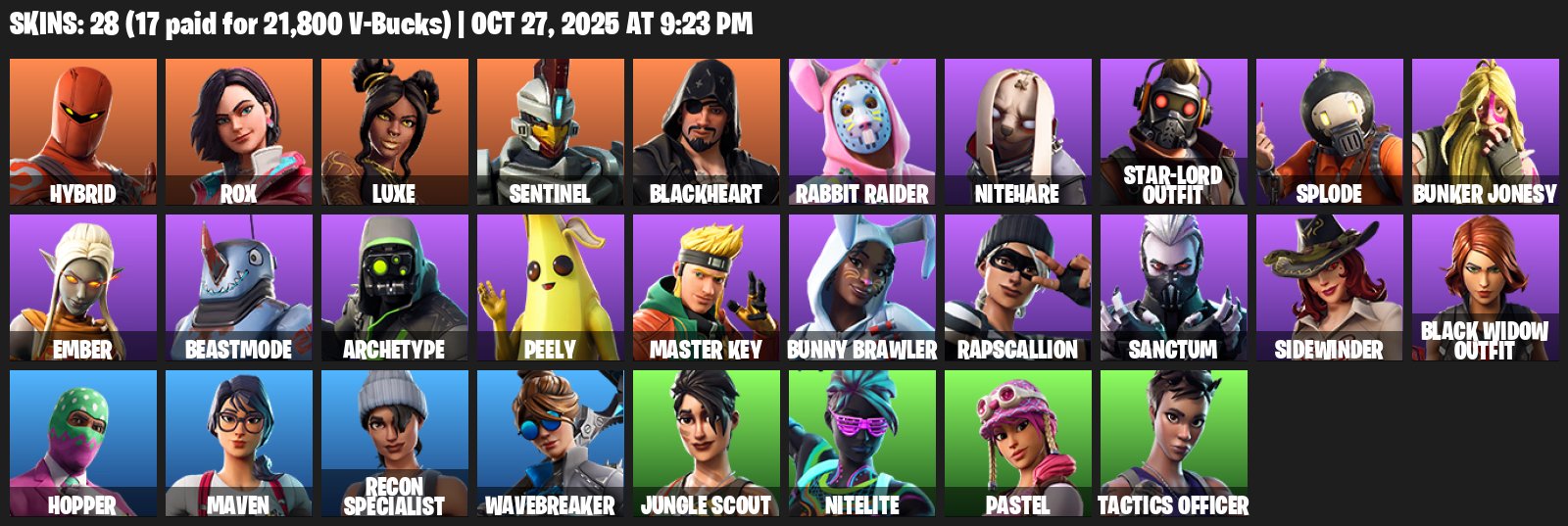 🎨 28 скінів | 🌟 Fortnite акаунт