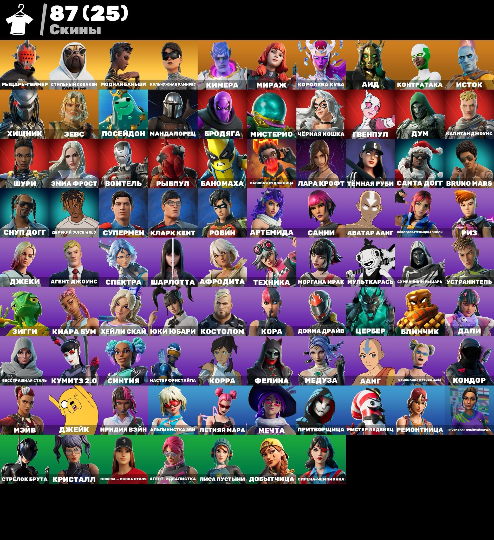 🎨 87 skins | 🌟 Fortnite account