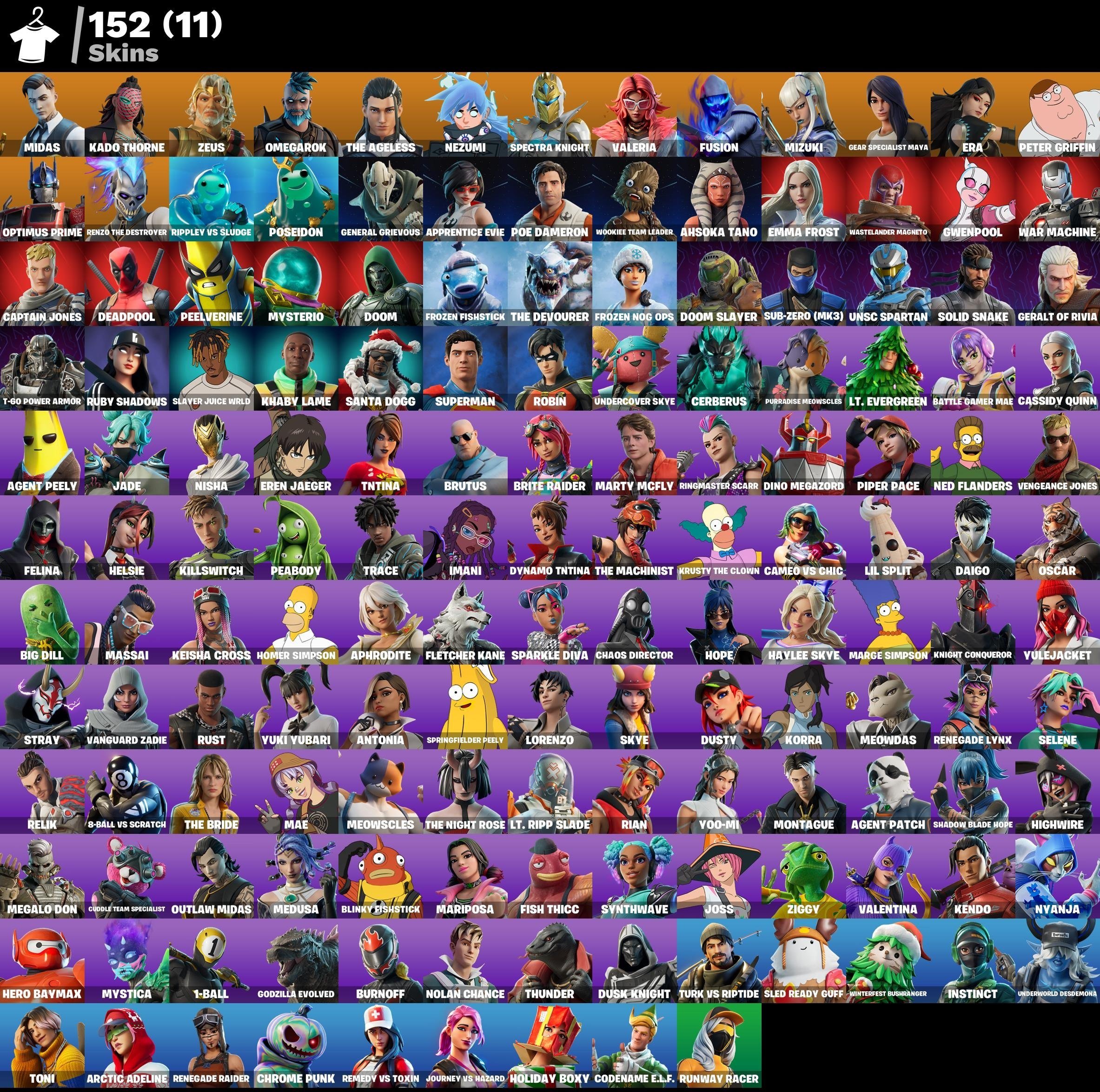 🎨 153 skins | 🌟 Fortnite account