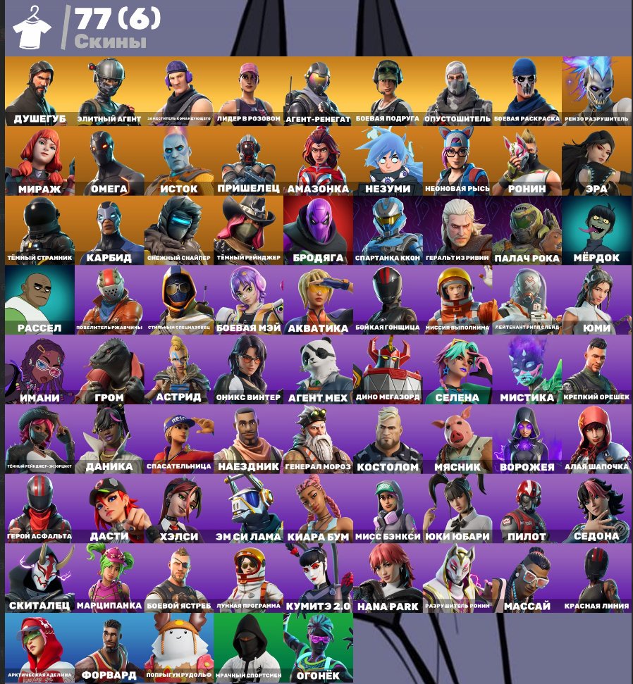 🎨 77 skins | 🌟 Fortnite account