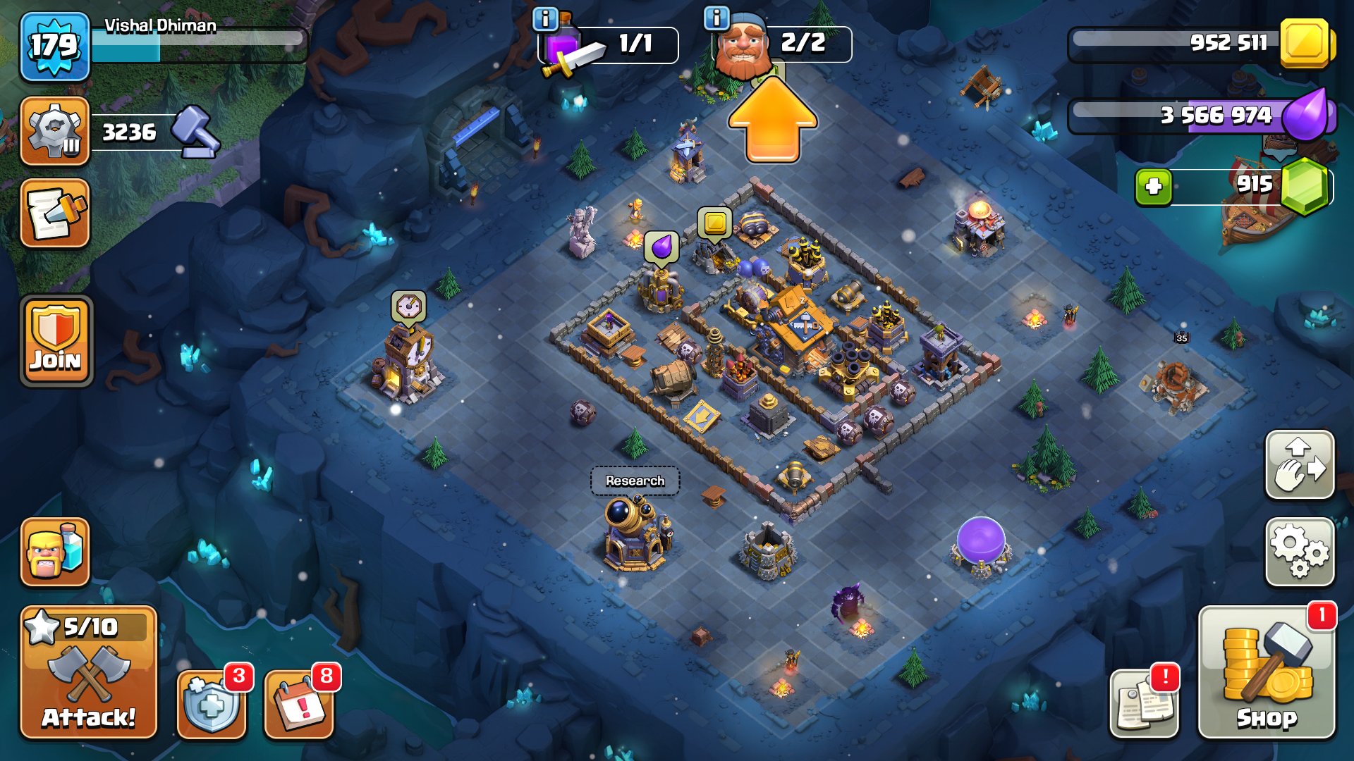 🏰 Clash of Clans акаунт | Ратуша 16 рівня | Рівень 175