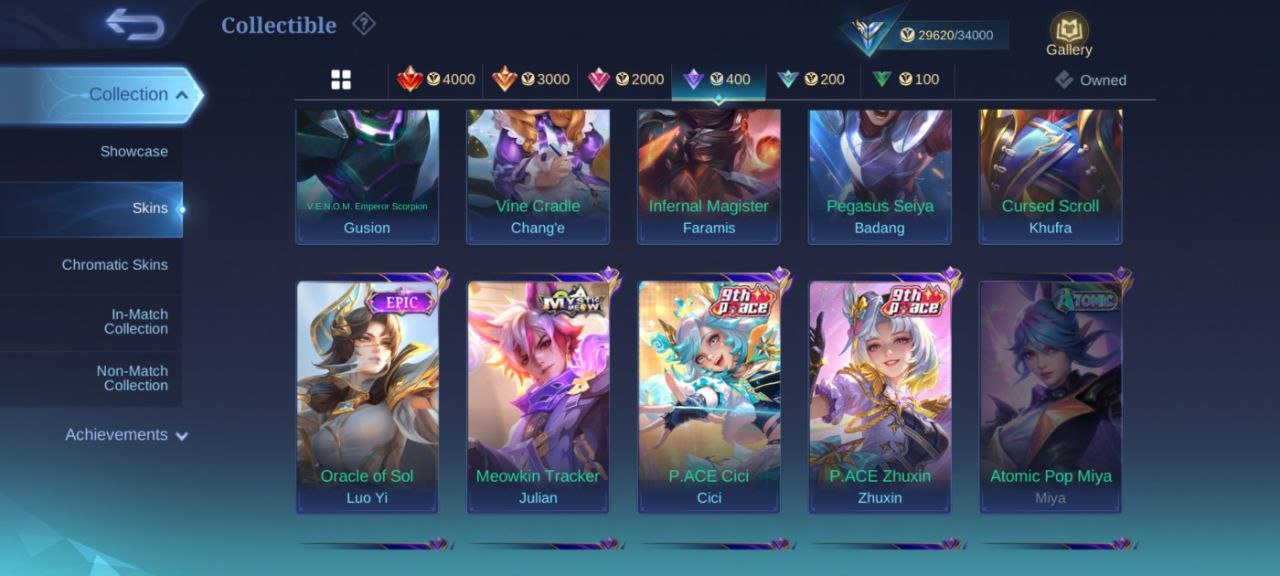 🎮 Mobile Legends account | Mythic | 67 heroes | 127 skins