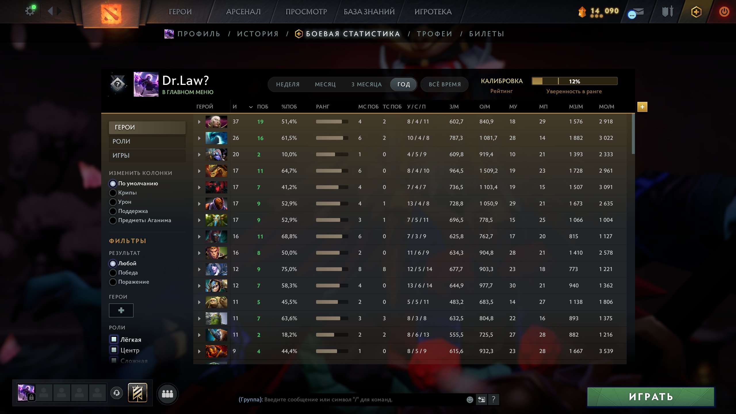 🏅 MMR 4000 | 🕒 2000 годин | 🛡 8723