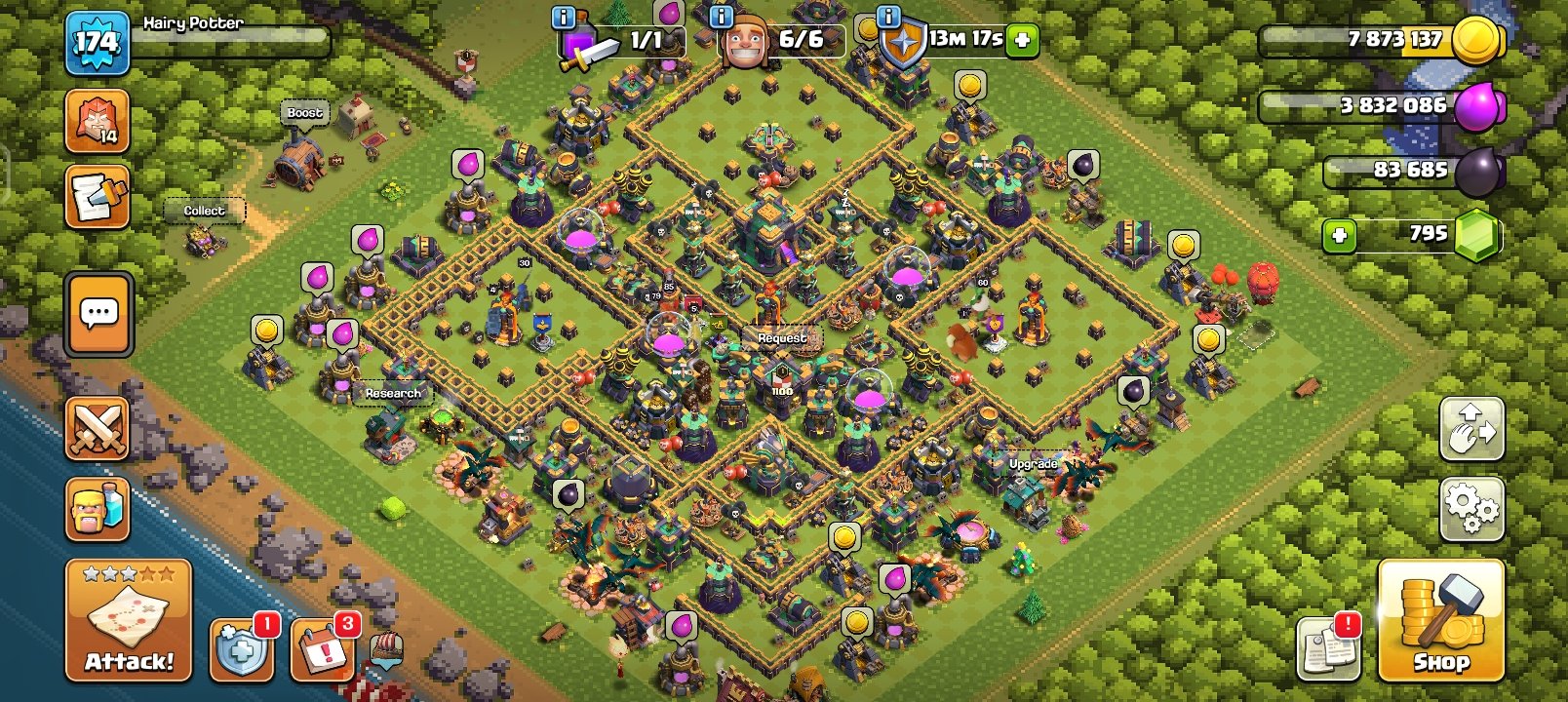 🏰 Clash of Clans акаунт | 14 ратуша | 98 рівень