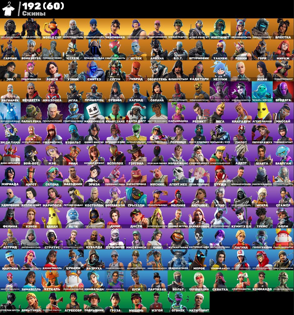 🎨 192 skins | 🌟 Fortnite account