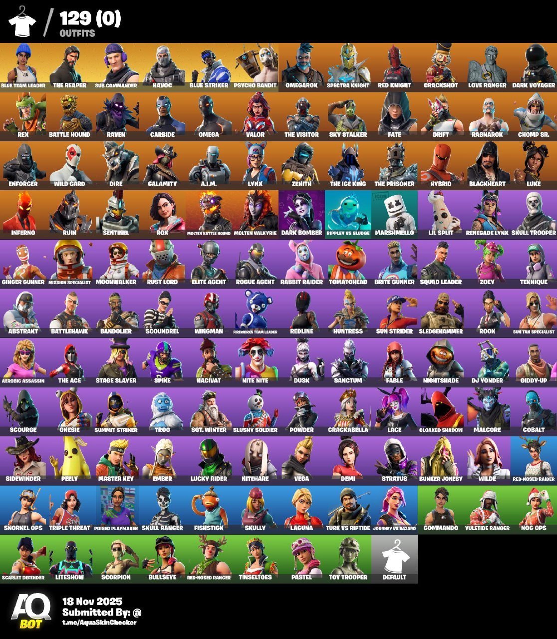 🎨 129 skins | 🌟 Fortnite account