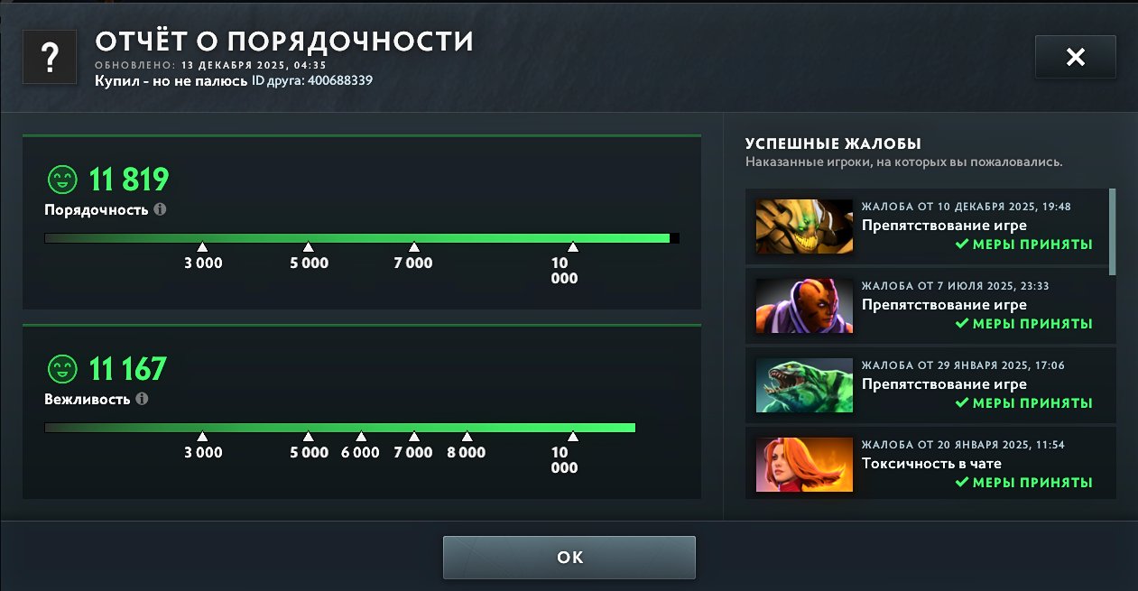 🏅 MMR 7694 | 🕒 3460 часов | 🛡 11819