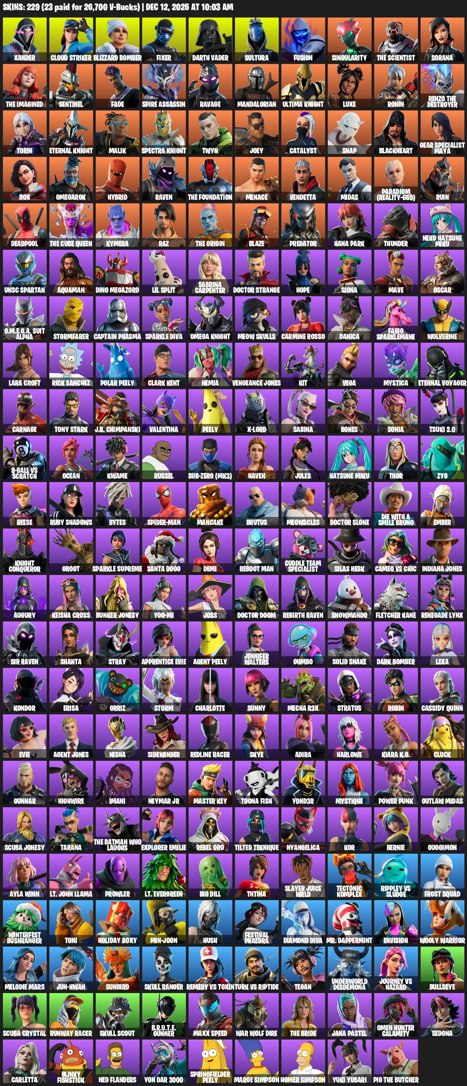🎨 218 skins | 🌟 Fortnite account