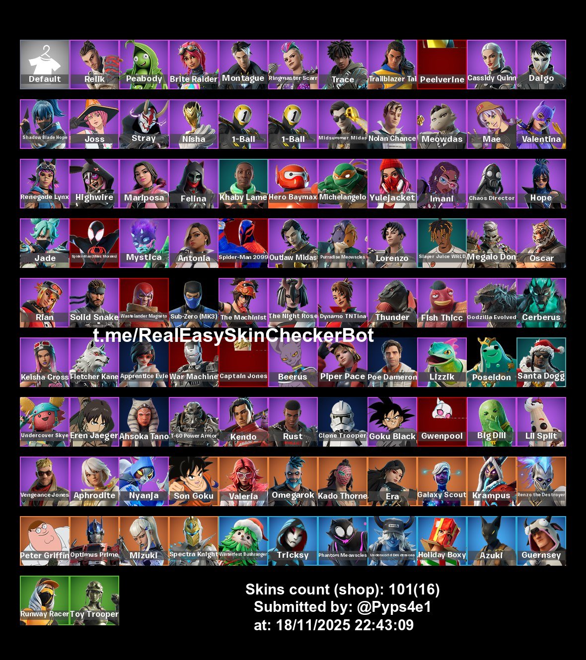 🎨 101 skins | 🌟 Fortnite account