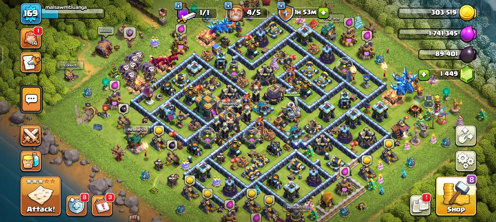 🏰 Clash of Clans акаунт | Ратуша 14 рівень | 170 рівень