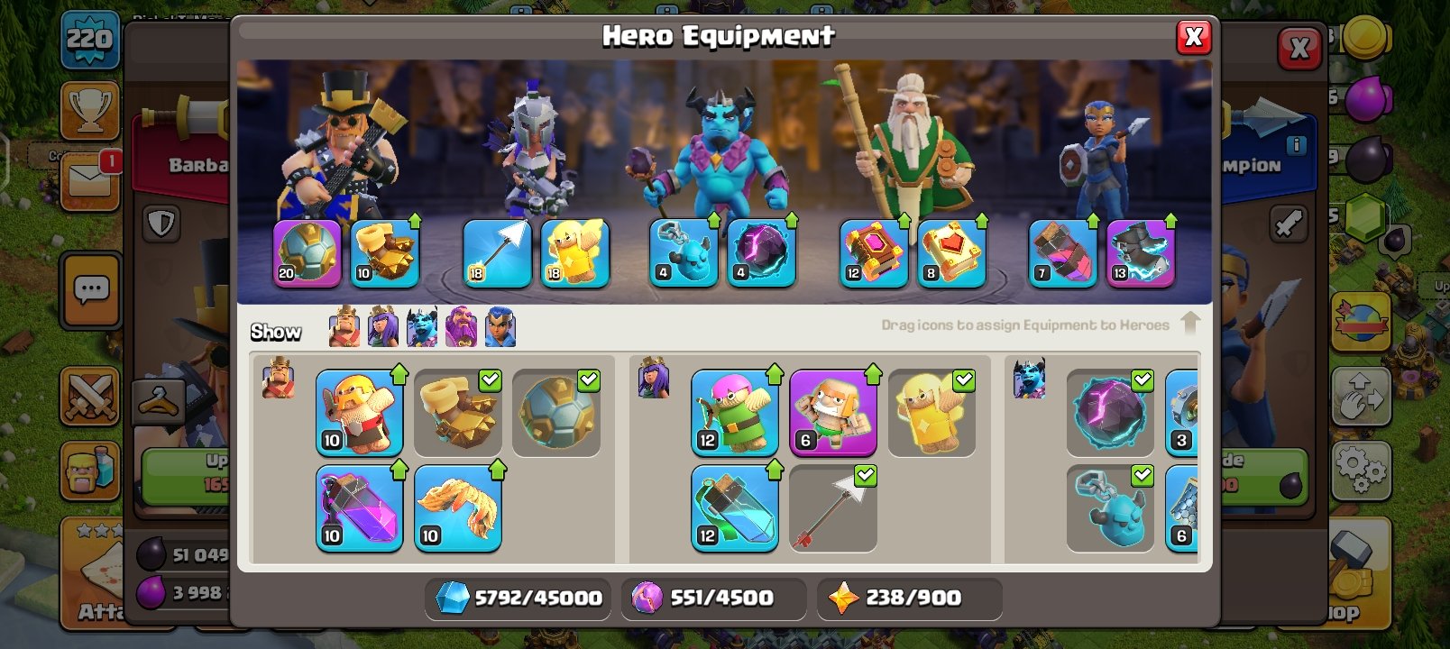 🏰 Clash of Clans акаунт | Ратуша 16 рівень | Рівень 220