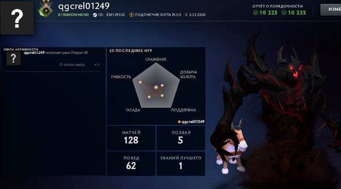 🏅 MMR 1 | 🕒 150 годин | 🛡 11006