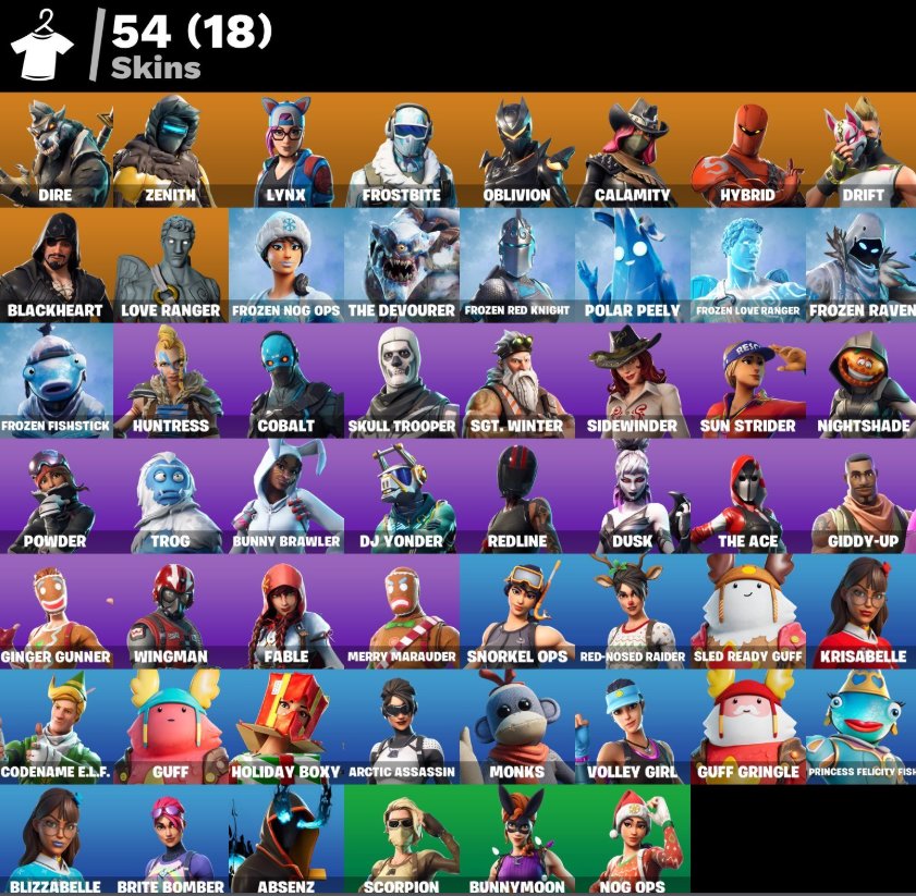 🎨 54 skins | 🌟 Fortnite account