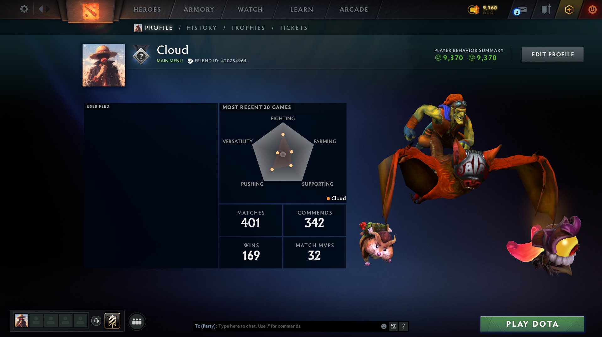 🏅 MMR 1300 | 🕒 408 hours | 🛡 9370