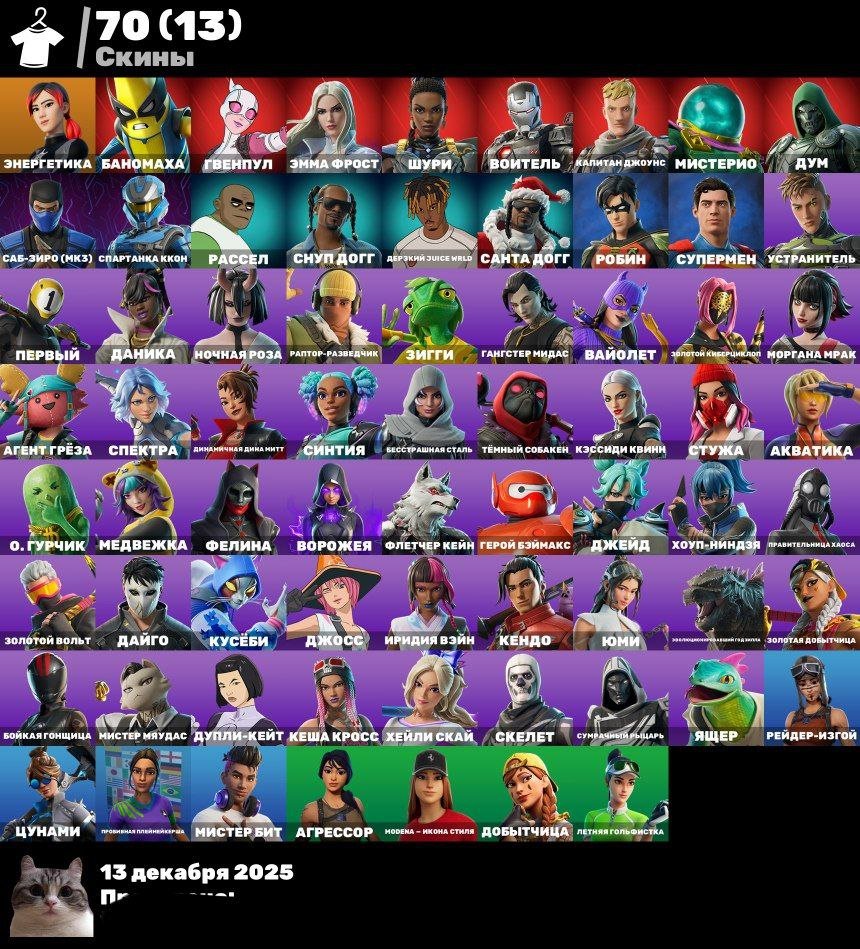 🎨 70 skins | 🌟 Fortnite account