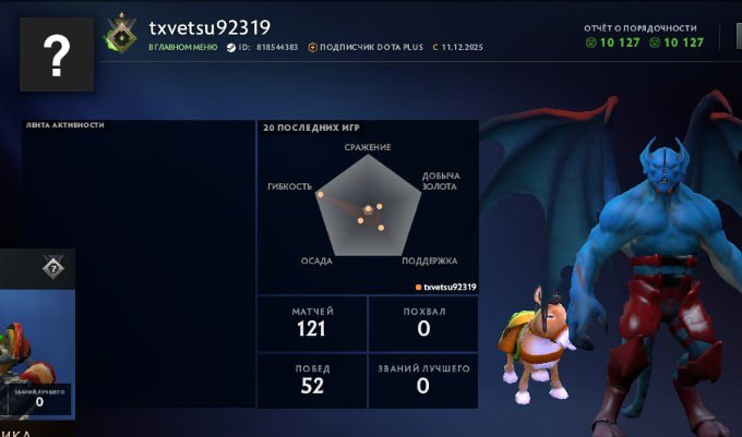 🏅 MMR 1 | 🕒 150 часов | 🛡 10127