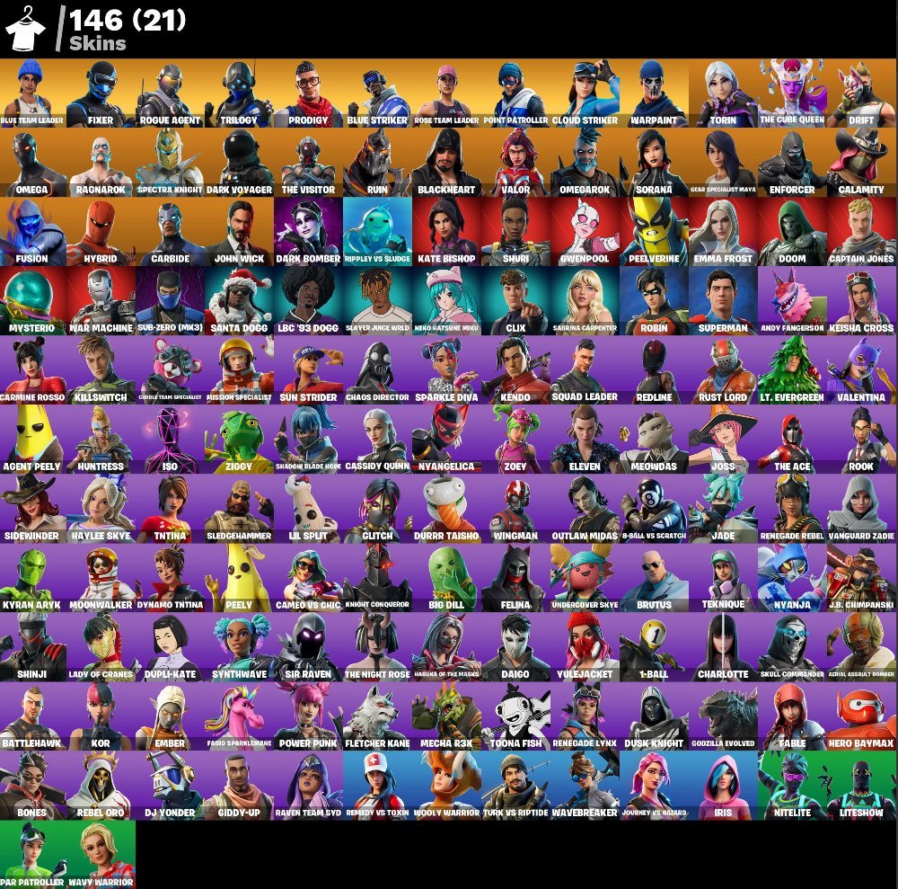 🎨 148 skins | 🌟 Fortnite account