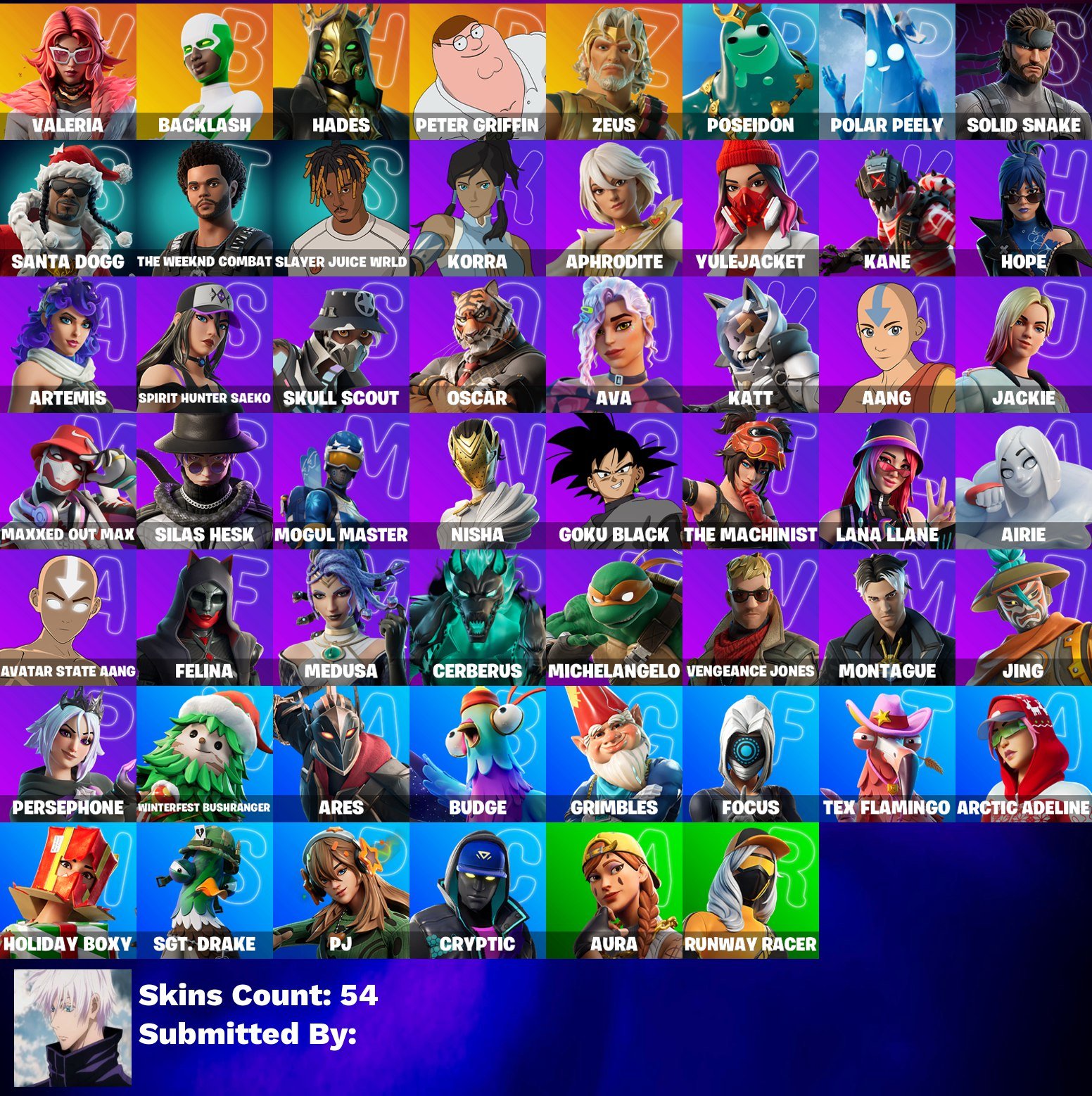 🎨 54 skins | 🌟 Fortnite account