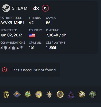 🏆 PRIME | 🎯 Faceit не створено | 🕒 0 годин — Готовий до рейтингових ігор