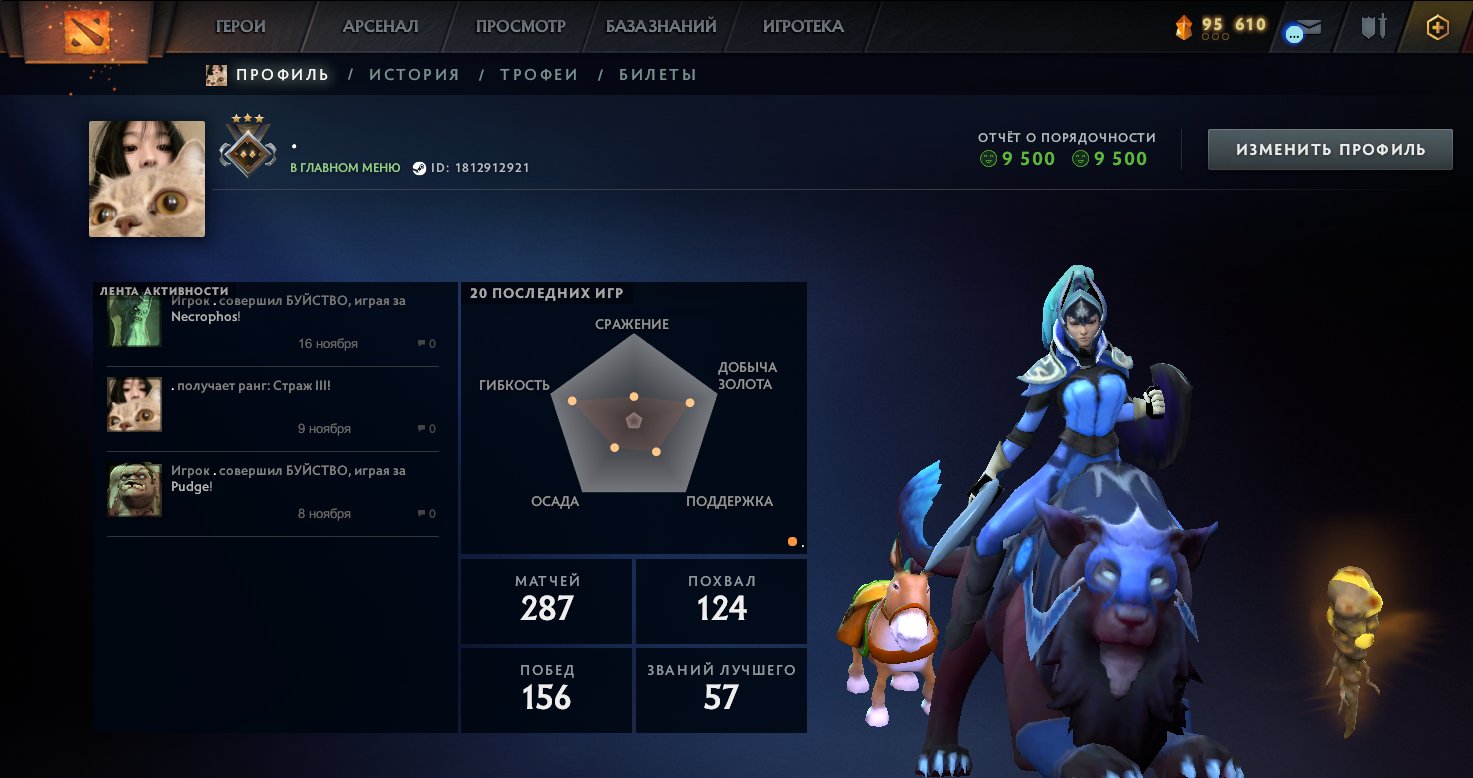 🏅 MMR 1007 | 🕒 255 часов | 🛡 9500