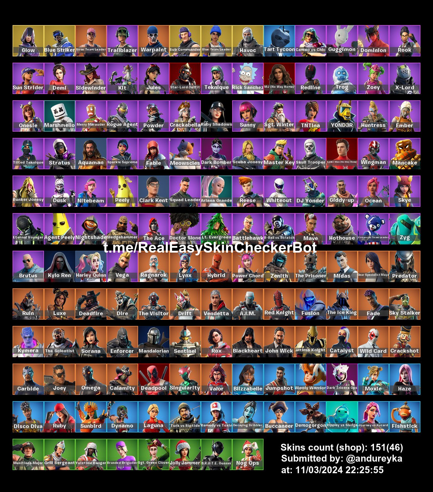 🎨 151 skins | 🌟 Fortnite account