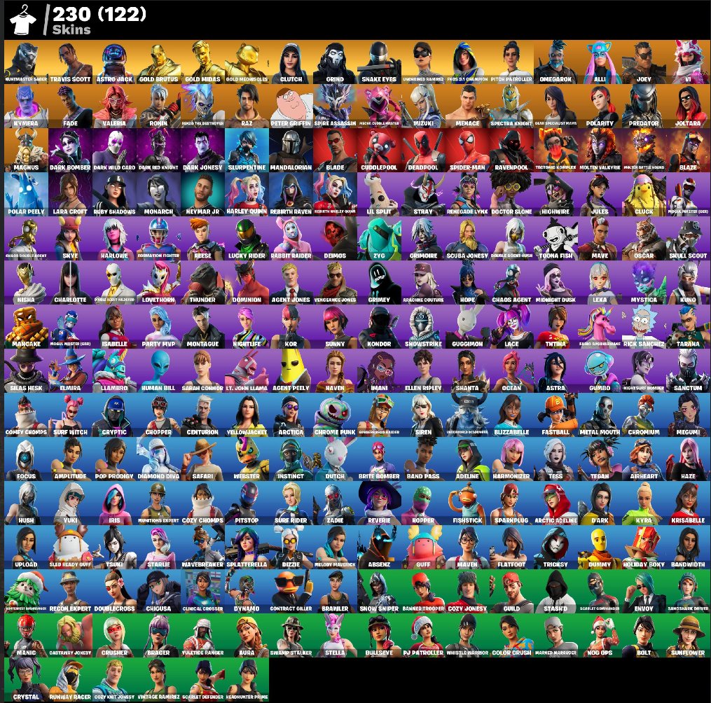 🎨 230 skins | 🌟 Fortnite account