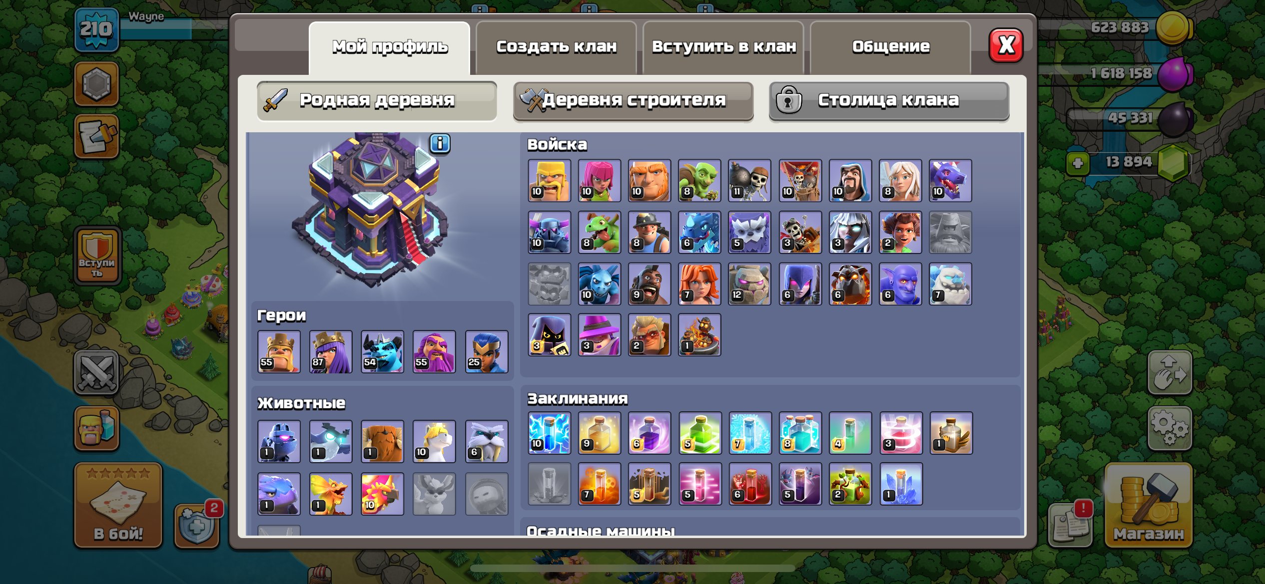 🏰 Clash of Clans акаунт | Ратуша 15 | Рівень 210