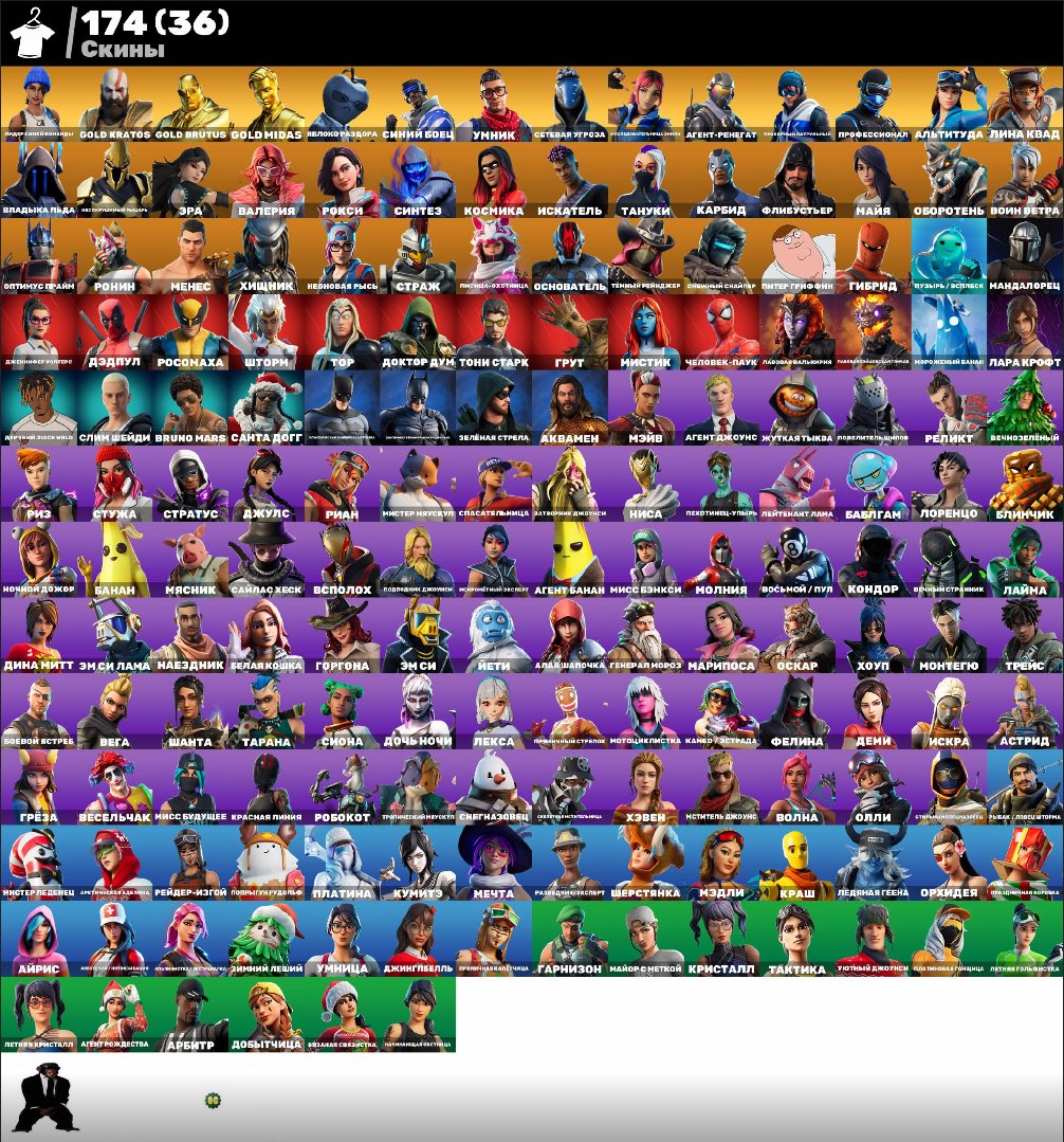 🎨 174 скінів | 🌟 Fortnite акаунт