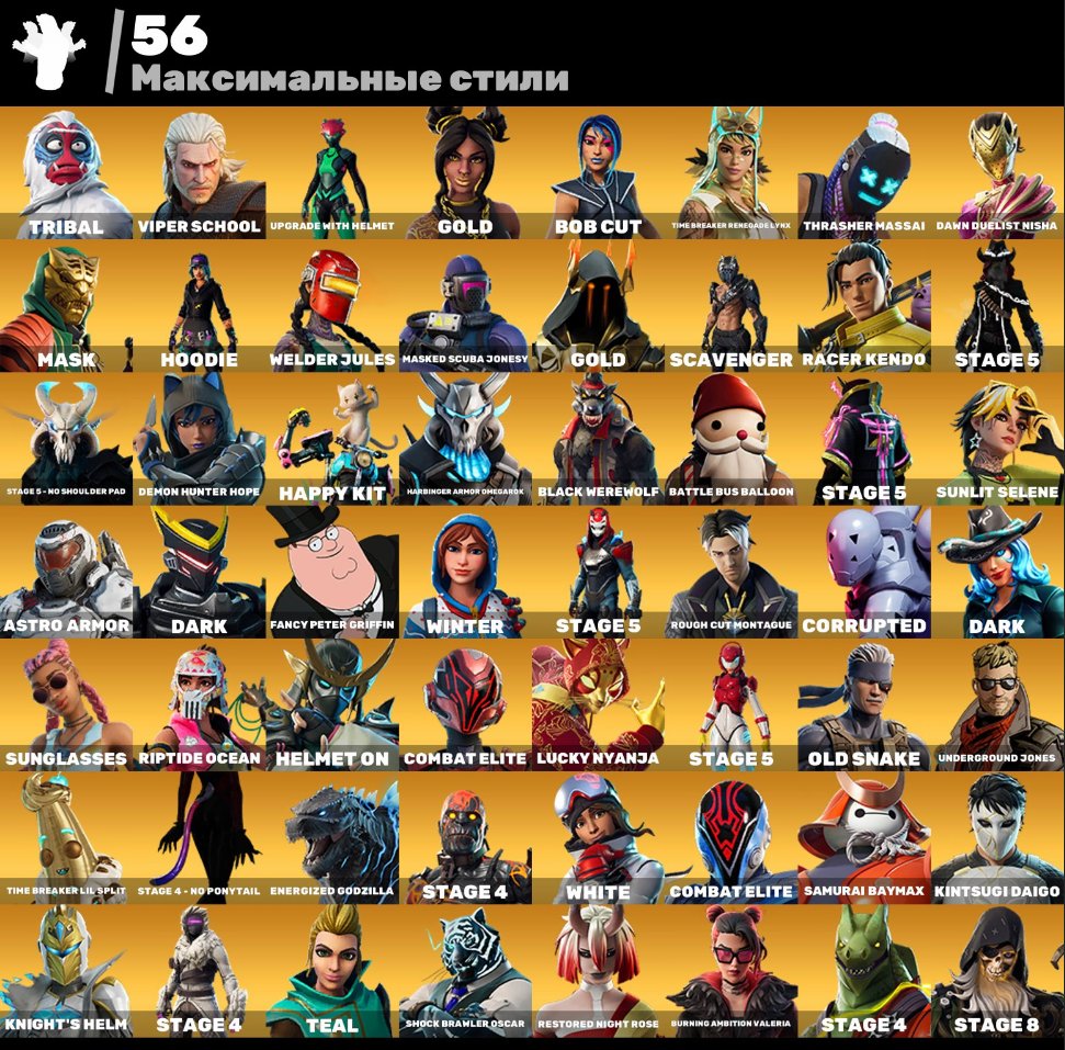 🎨 185 скінів | 🌟 Fortnite акаунт