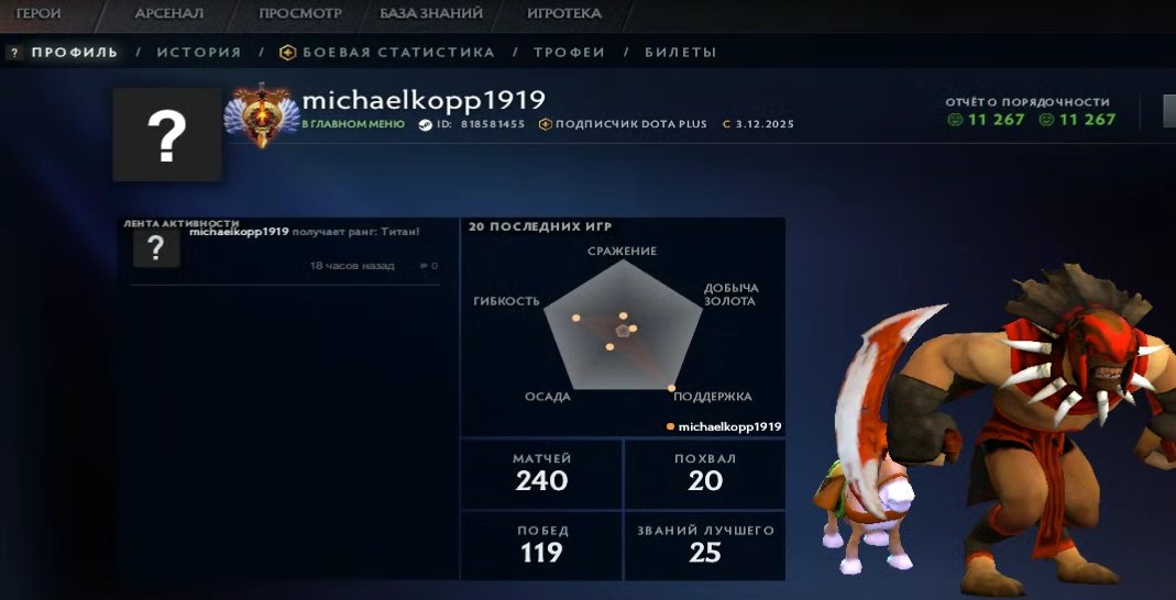 🏅 MMR 6210 | 🕒 199 годин | 🛡 11267