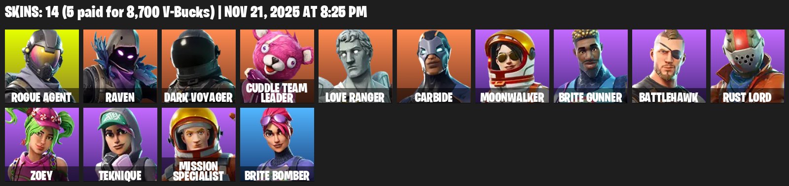 🎨 14 OG скінів | 🌟 Fortnite акаунт