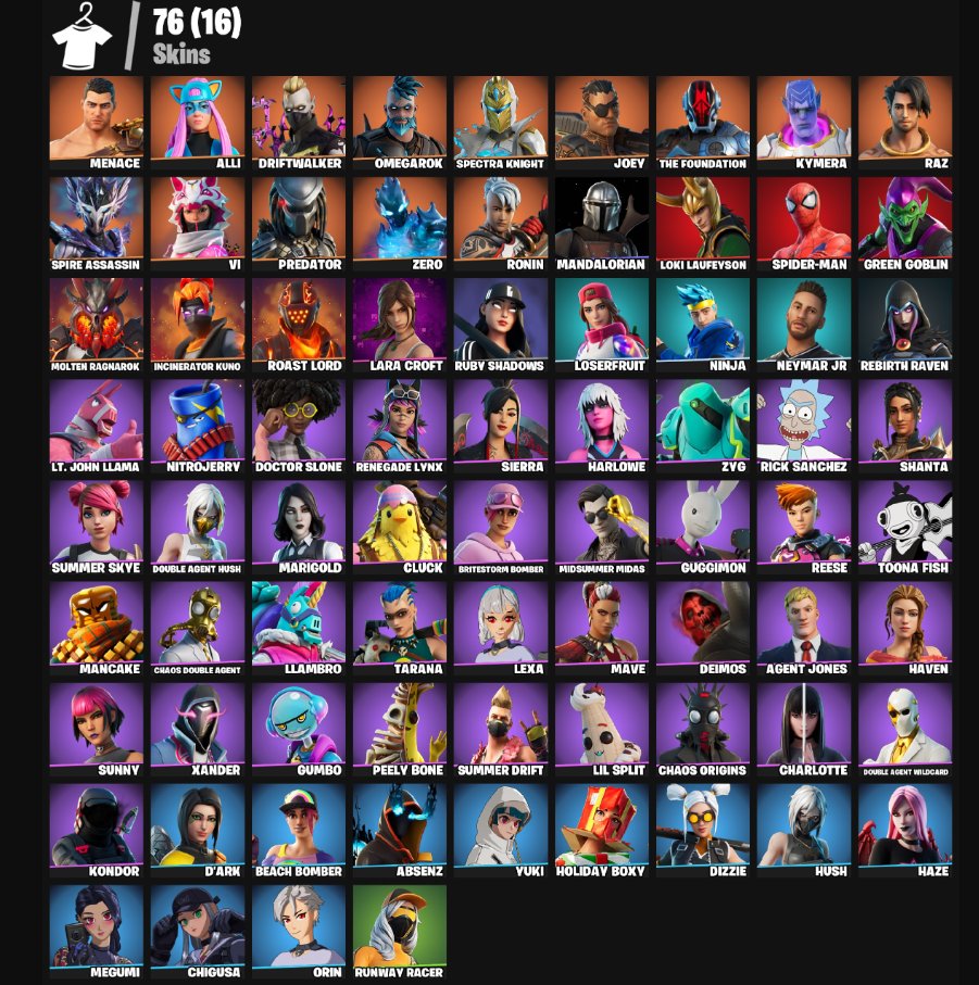 🎨 76 skins | 🌟 Fortnite account