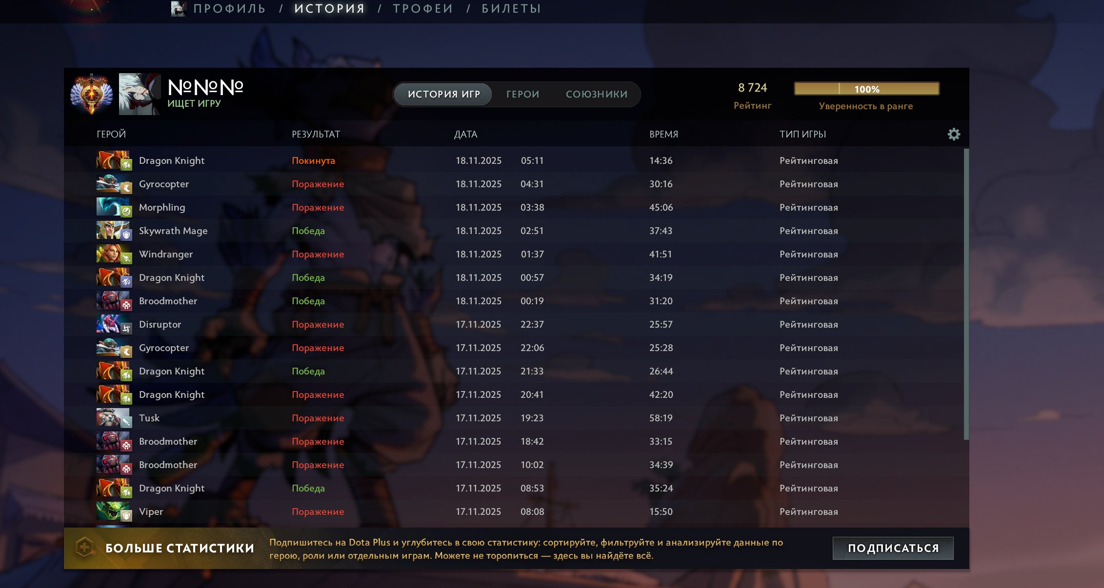 🏅 MMR 8724 | 🕒 2000 hours | 🛡 12000