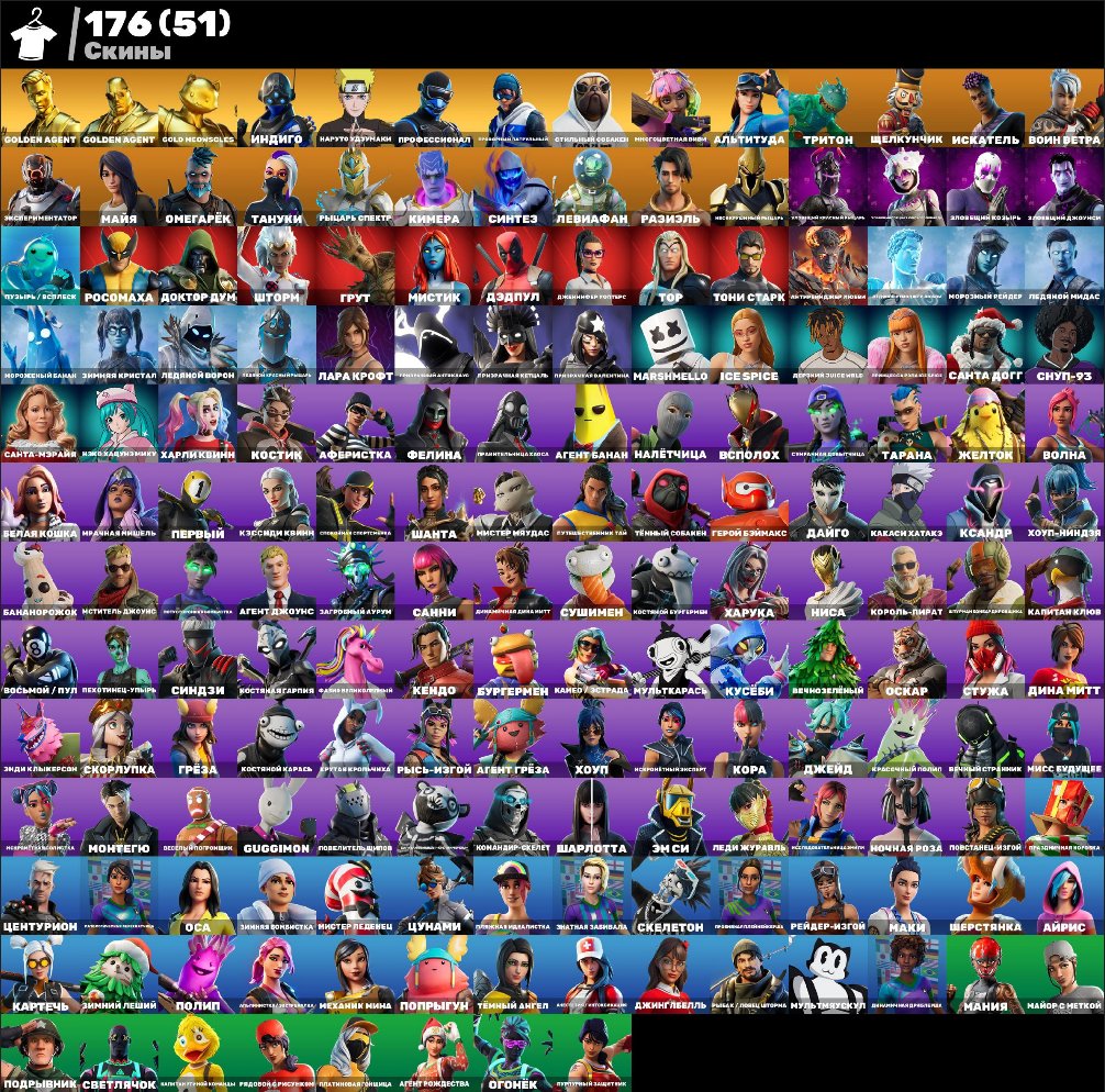 🎨 176 skins | 🌟 Fortnite account