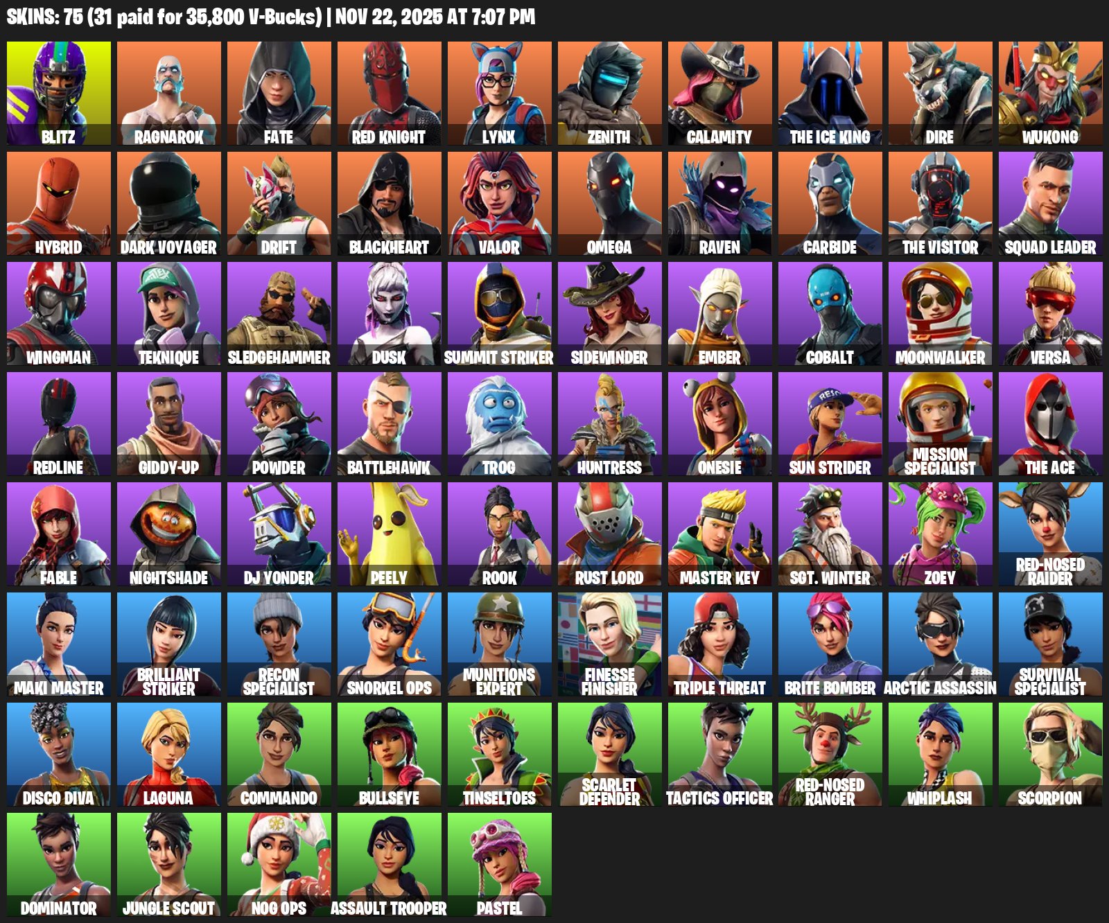 🎨 75 skins | 🌟 Fortnite account